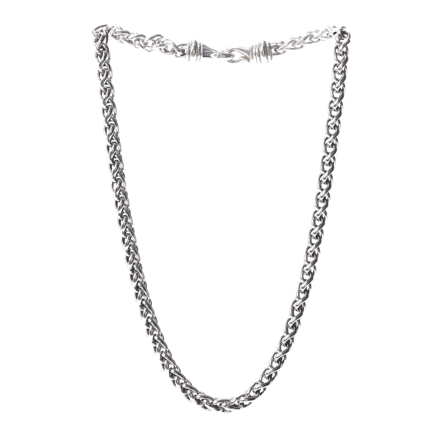 David Yurman Sterling Silver 14K Yellow Gold 6mm Wheat Chain Necklace 3 of 4