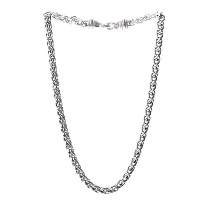 David Yurman Sterling Silver 14K Yellow Gold 6mm Wheat Chain Necklace 3 of 4