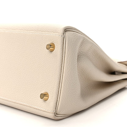 Hermes Togo Kelly Retourne 28 Craie 10 of 12