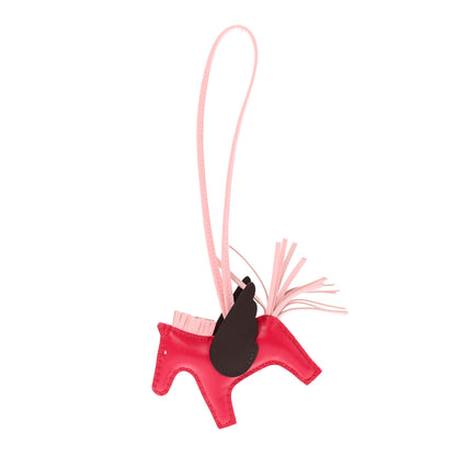 Hermes Milo Lambskin Grigri Rodeo Pegase Horse Bag Charm PM Framboise Rose Sakura Rouge Sellier 1 of 5