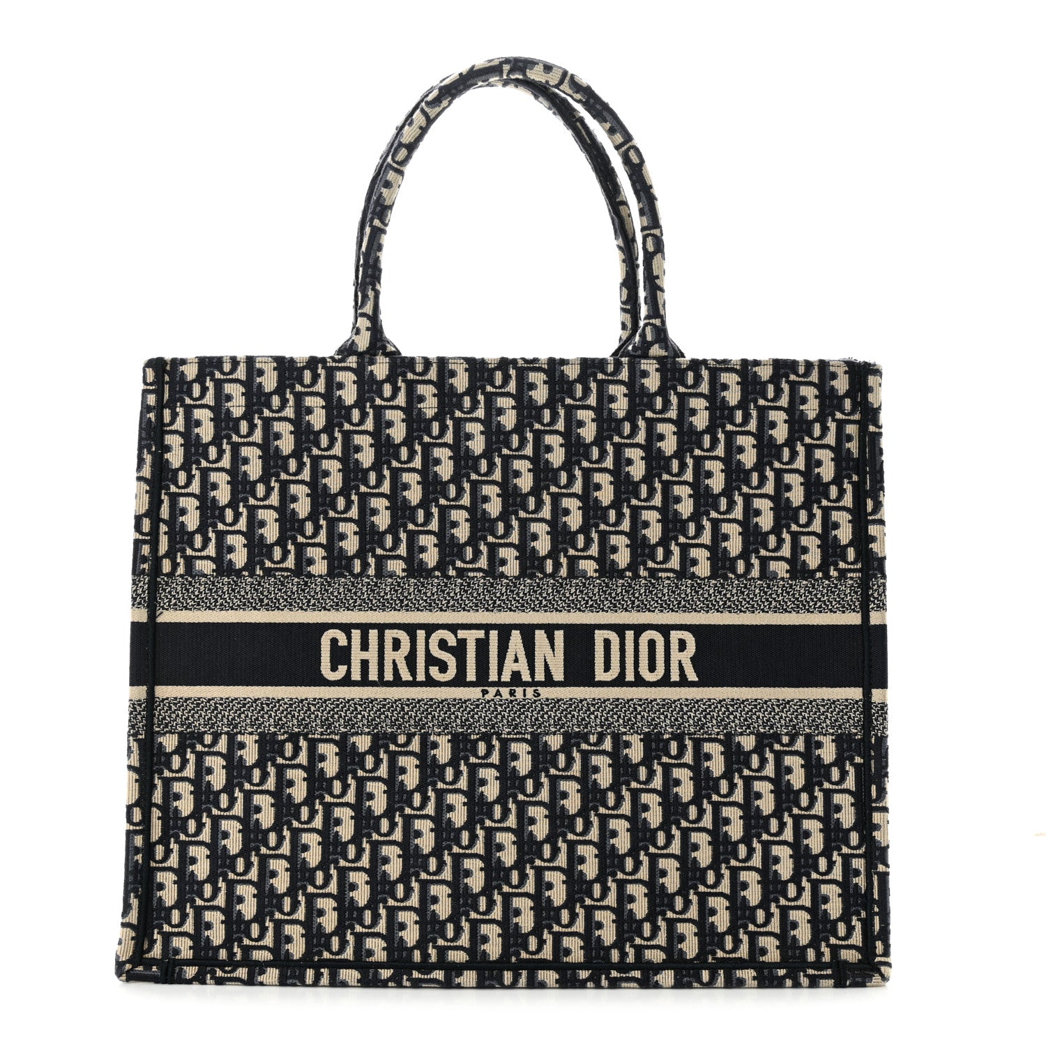 Christian Dior Oblique Large Book Tote Blue Multicolor 1 of 10