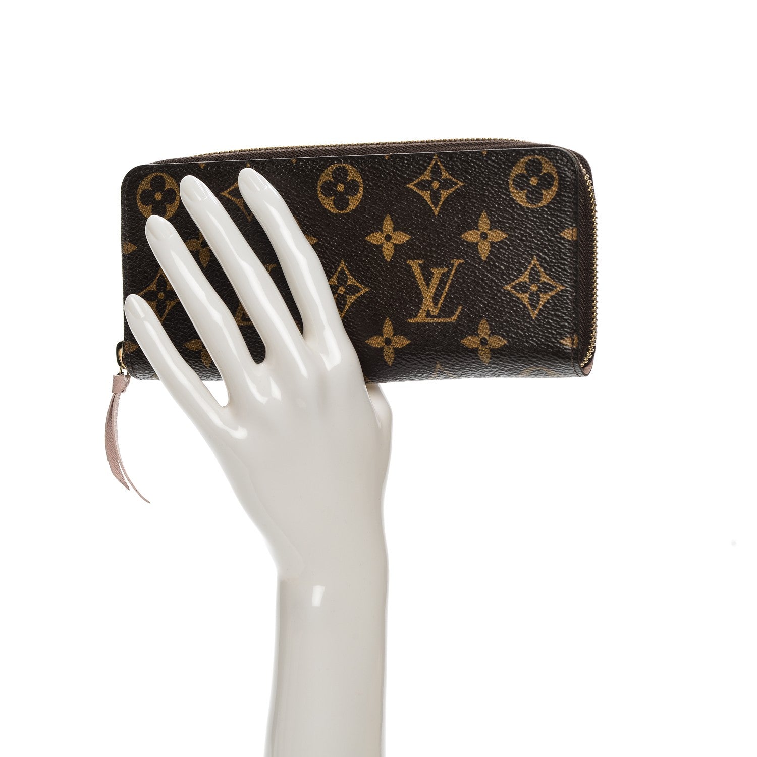Louis Vuitton Monogram Clemence Wallet Rose Ballerine 2 of 7