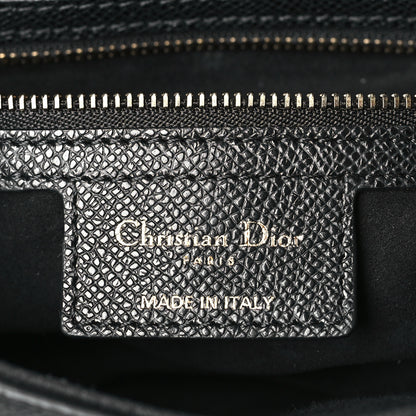 Christian Dior Grained Calfskin Saddle Bag With Strap Black 6 of 10