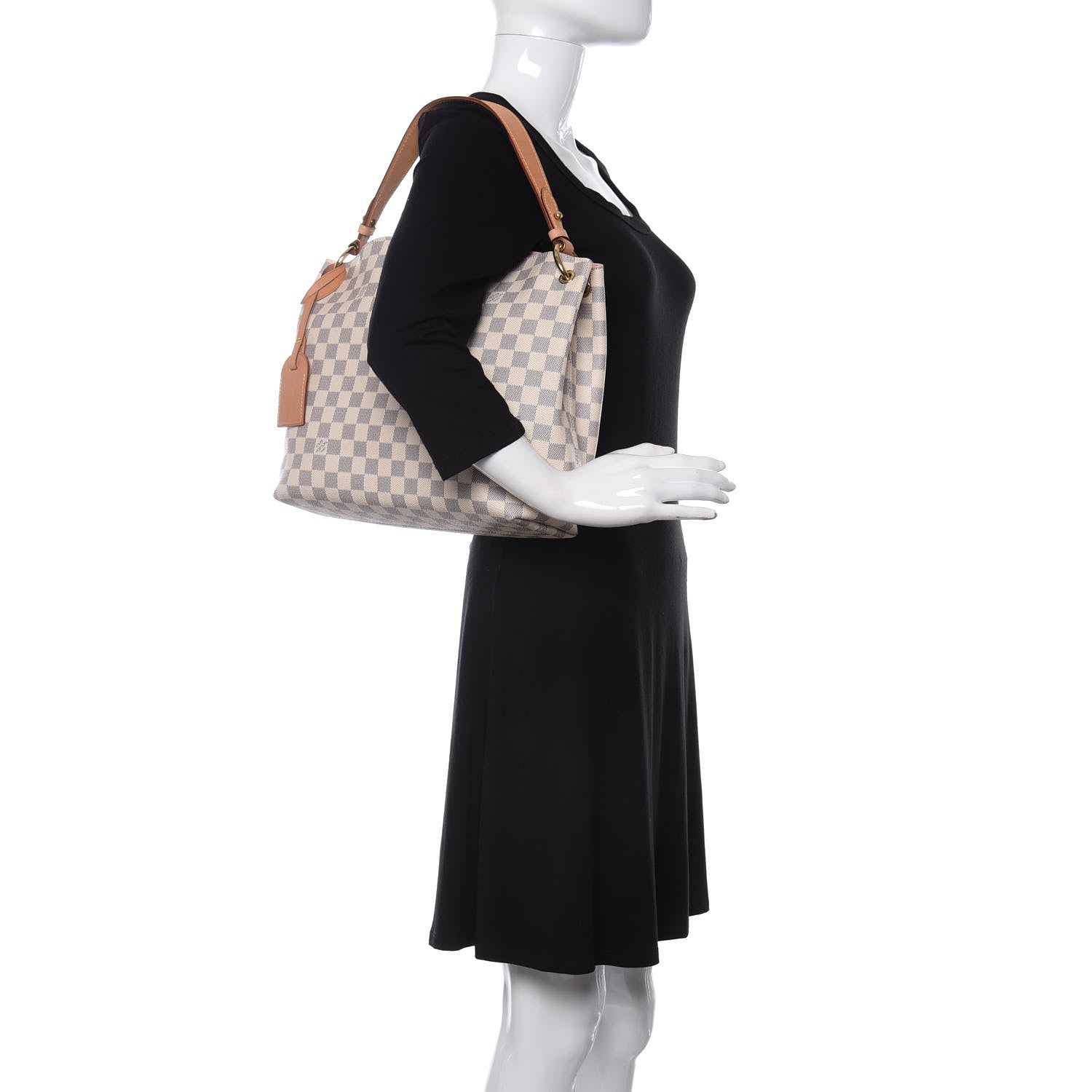 Louis Vuitton Damier Azur Graceful PM Rose Ballerine 2 of 11