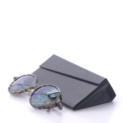 Christian Dior Acetate Leaf Print Umbrage Round Sunglasses Green Foliage 8 of 8
