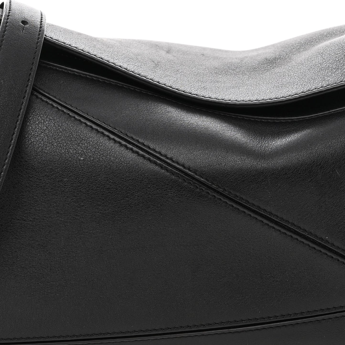 Calfskin Small Puzzle Bag Black