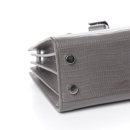 Saint Laurent Calfskin Lizard Embossed Nano Sac De Jour Fog 8 of 15
