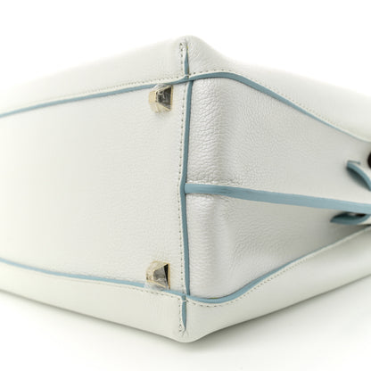 MCM Grained Calfskin Medium Milla Tote White Flake 11 of 12