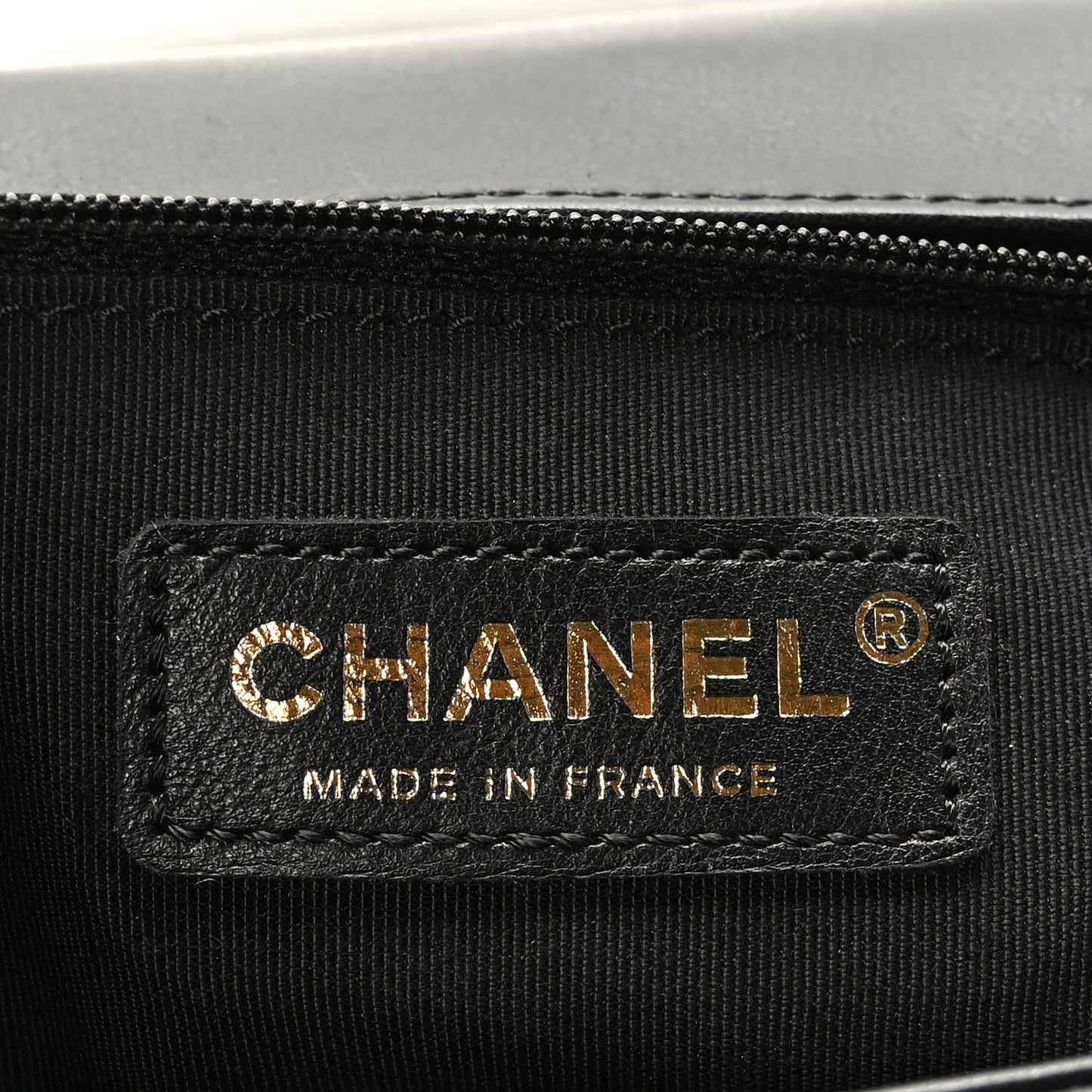 Calfskin Quilted Large Boy Flap Black