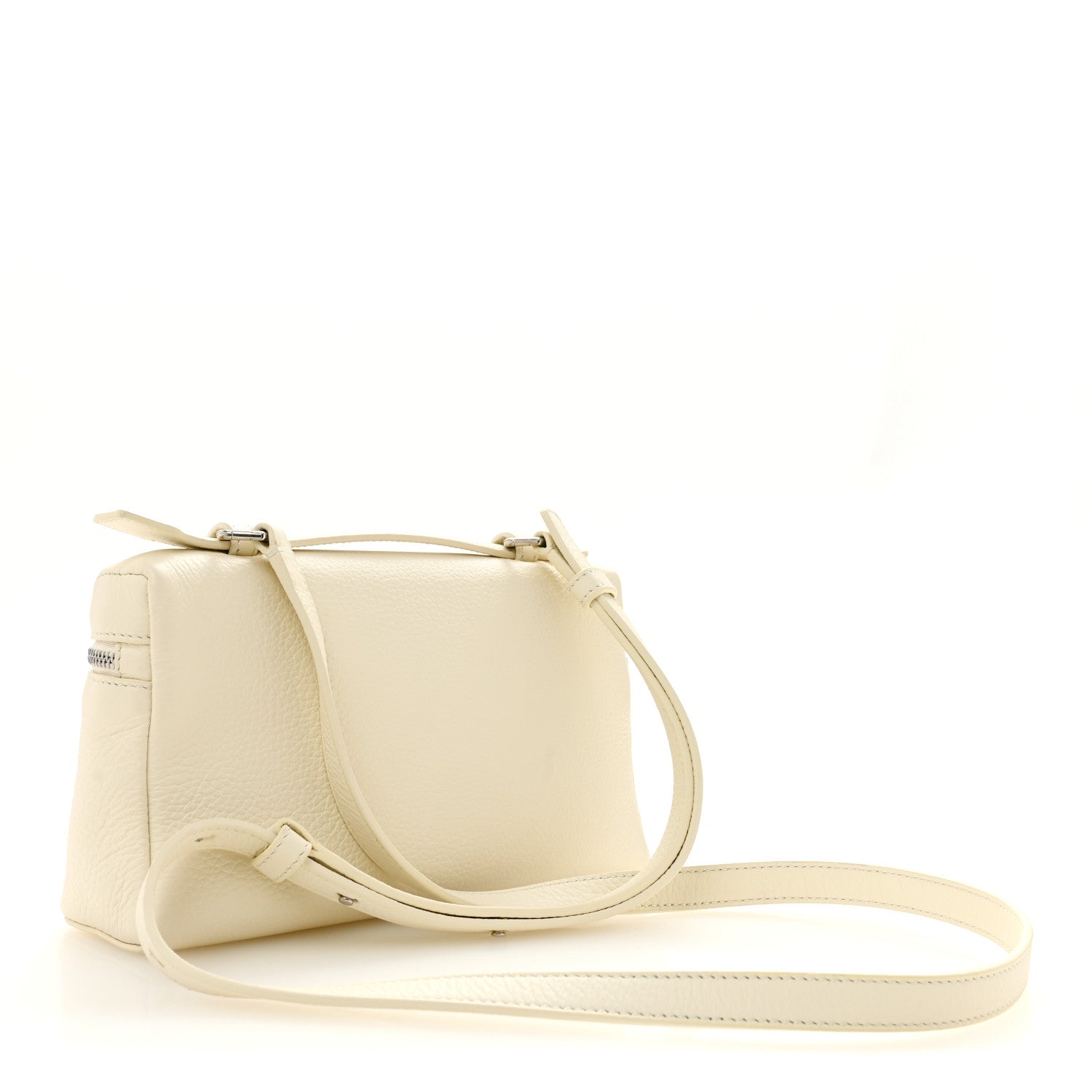Loro Piana Grained Calfskin L19 Extra Pocket Pouch Whisper White 3 of 11