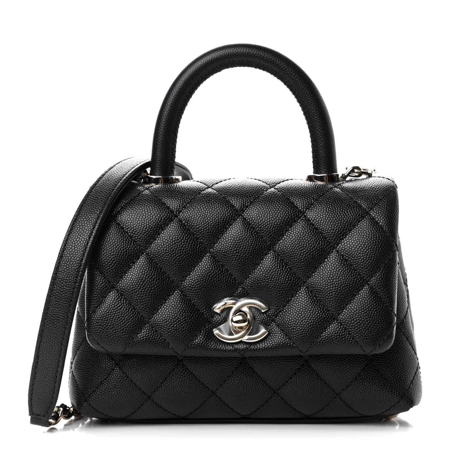 Chanel Caviar Quilted Extra Mini Coco Handle Flap Black 1 of 10
