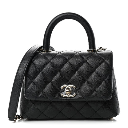 Chanel Caviar Quilted Extra Mini Coco Handle Flap Black 1 of 10