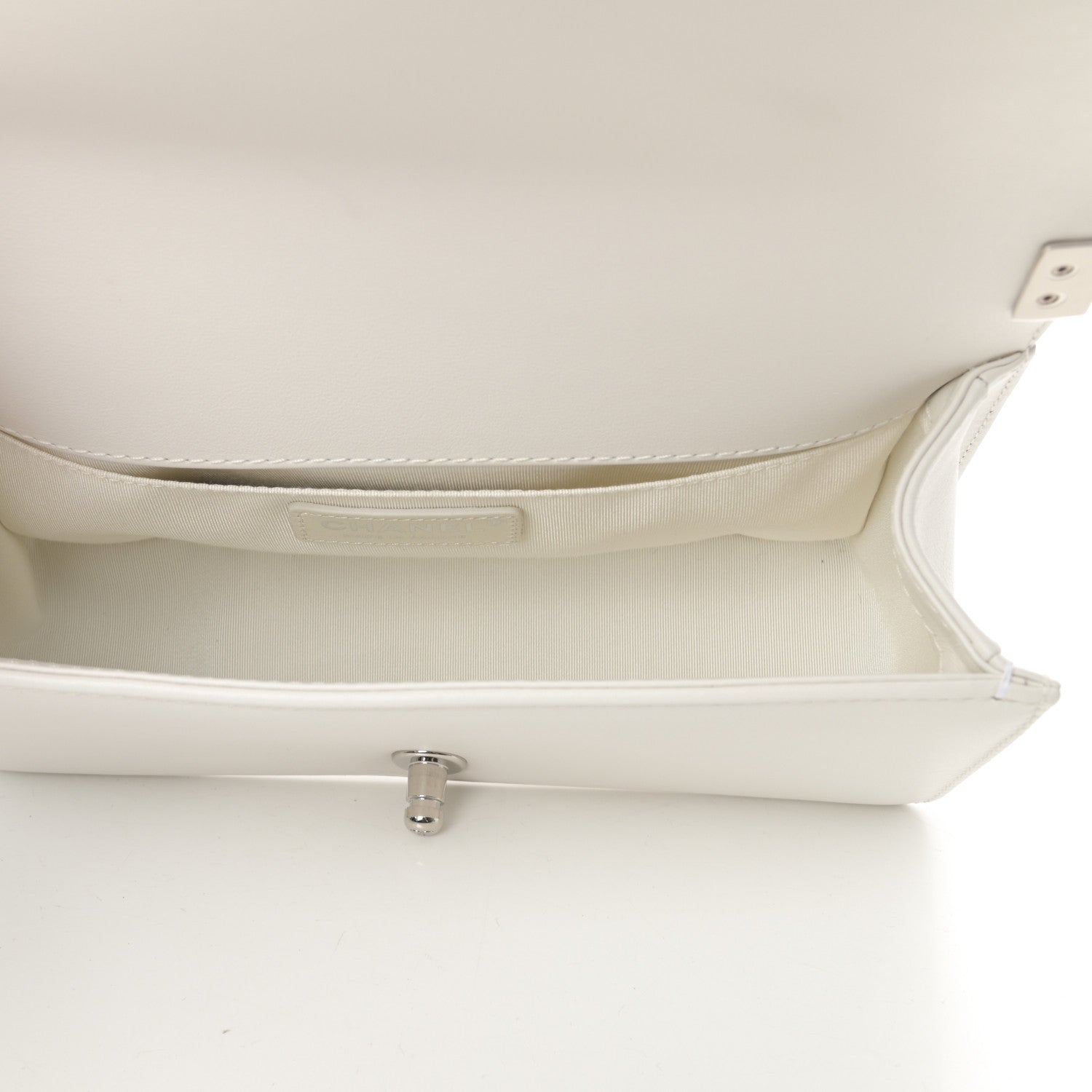Chanel Calfskin Sequin Medium Boy Chanel Flap White 5 of 12