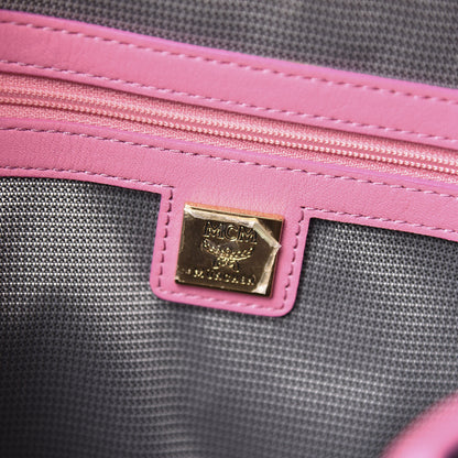 MCM Visetos Medium Side Studs Stark Backpack Pink 5 of 9