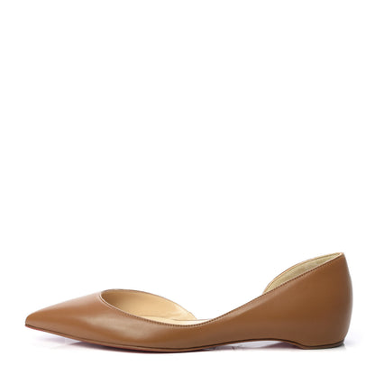 Christian Louboutin Nappa Iriza Flats 37.5 Caramel 1 of 8
