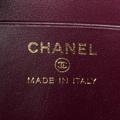 Chanel Caviar Quilted Classic Clutch With Chain Dark Burgundy 6 of 10