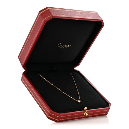 Cartier 18K Pink Gold Diamond SM D'Amour Pendant Necklace 6 of 6