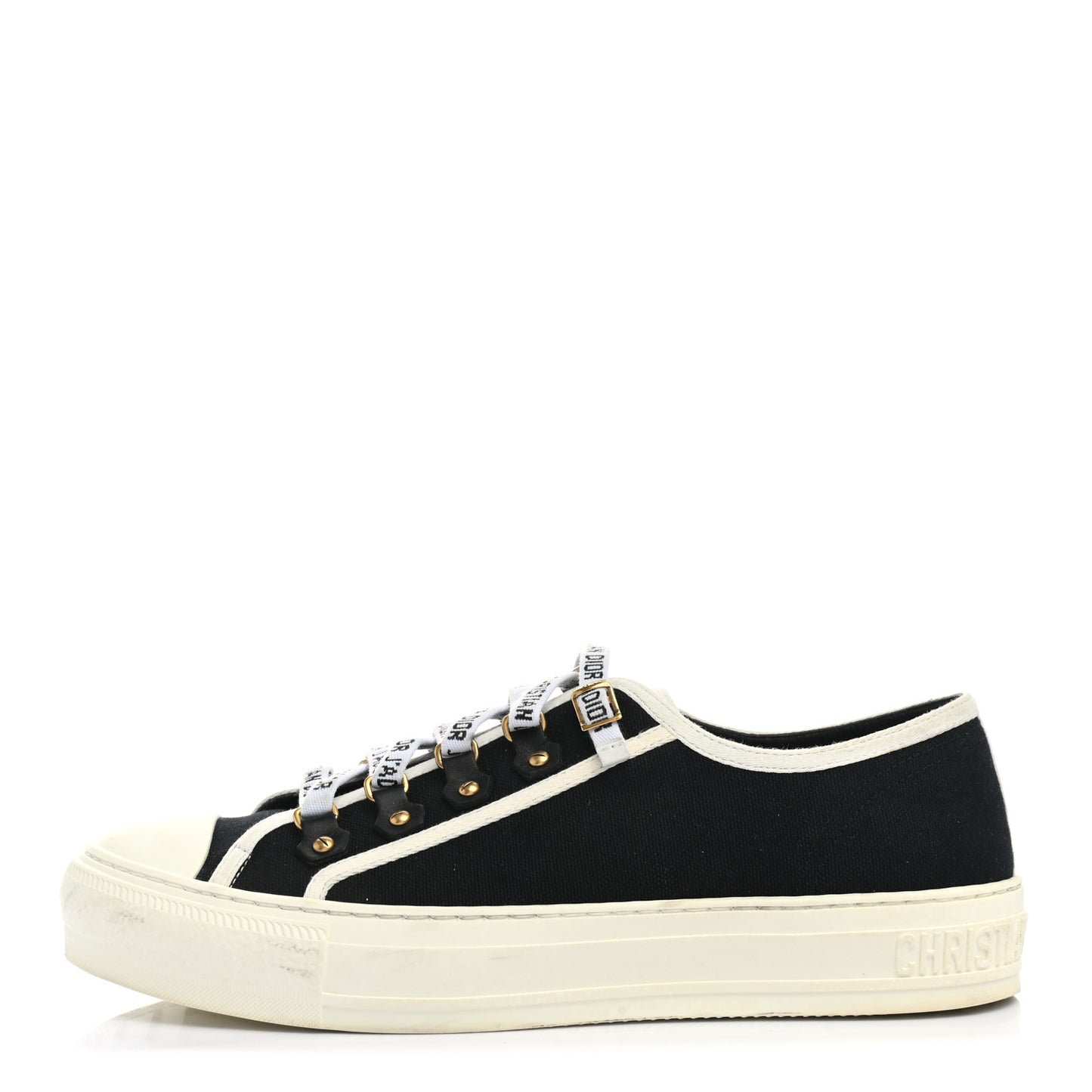 Canvas Walk'N'Dior Low Top Sneakers 39 Black