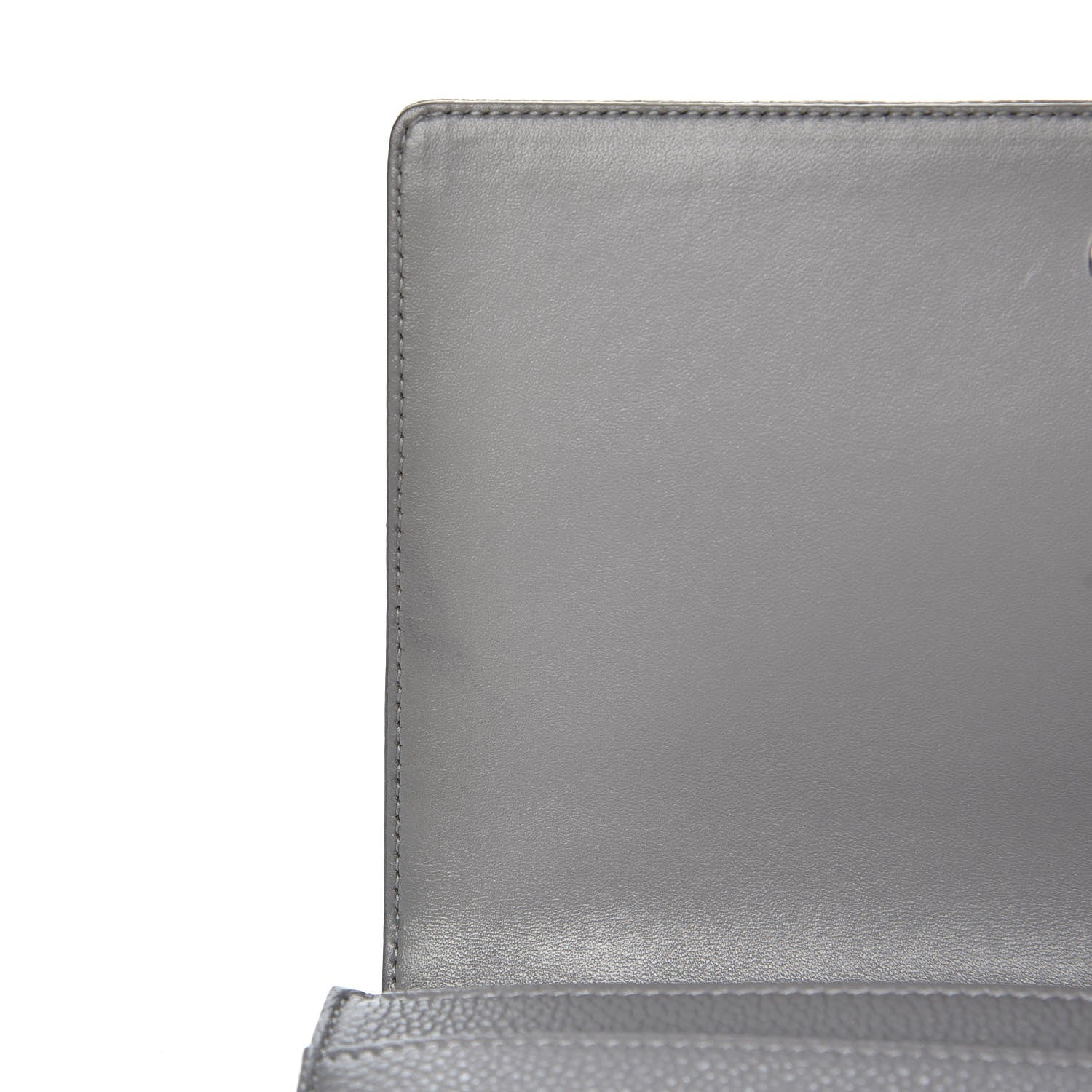 Christian Dior Grained Calfskin Diorama Wallet on Chain Pouch Gris 9 of 9