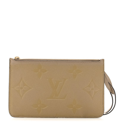 Louis Vuitton Empreinte Monogram Giant Neverfull MM Pochette Tourterelle 1 of 7