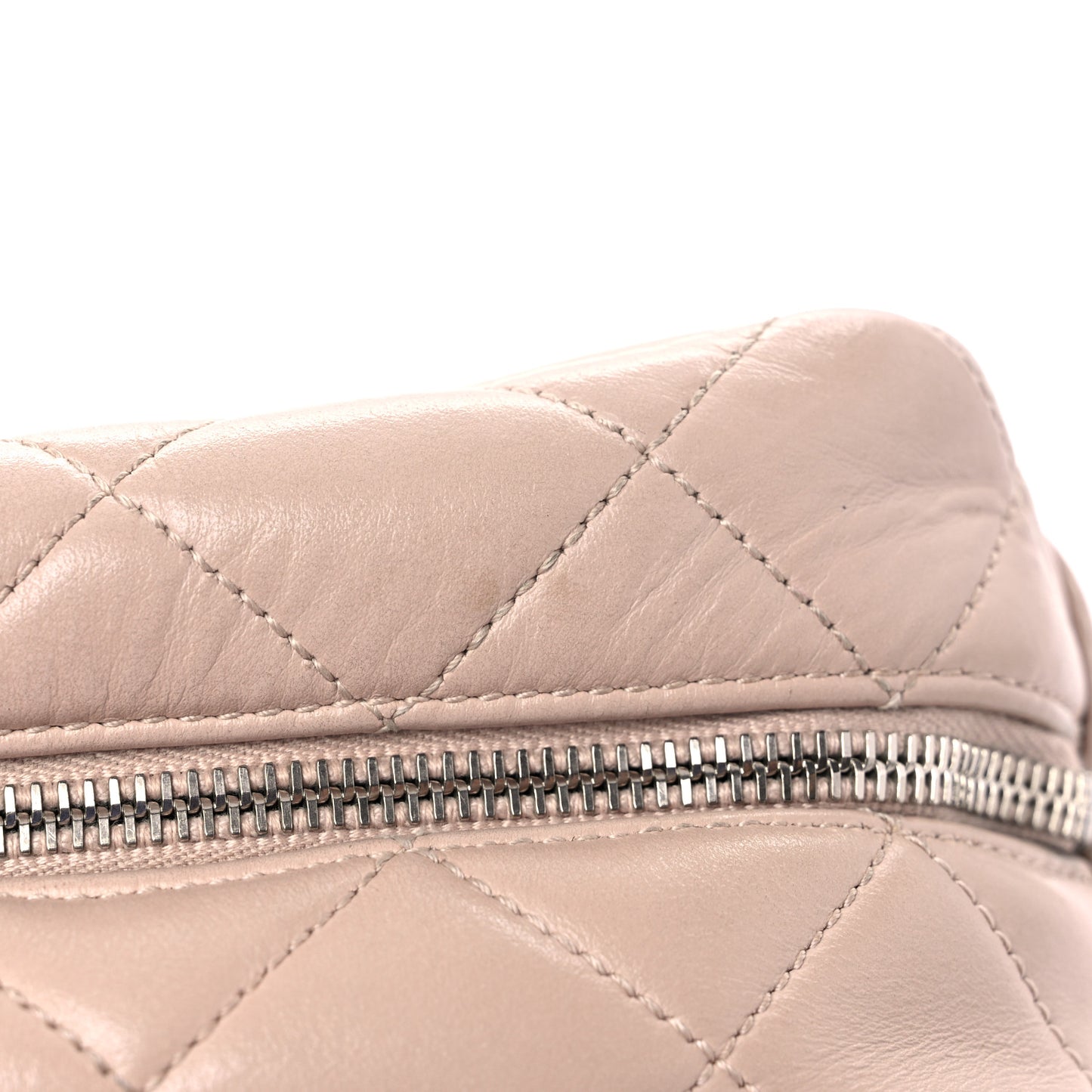 Calfskin Y Quilted Monogram Small Loulou Bowling Bag Nude Powder