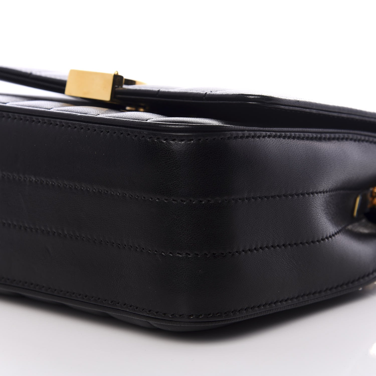 Saint Laurent Lambskin Matelasse Monogram Small Vicky Chain Bag Black 7 of 8