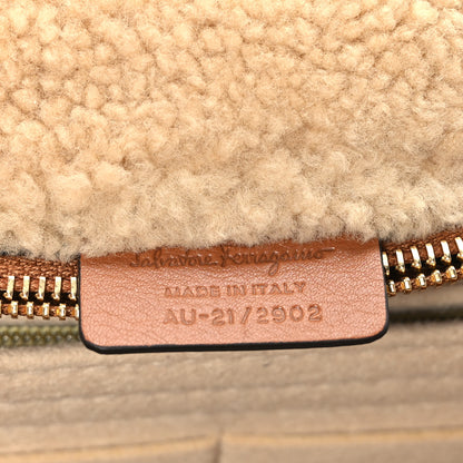 Salvatore Ferragamo Sheepskin Shearling The Studio Bag Sella 7 of 10