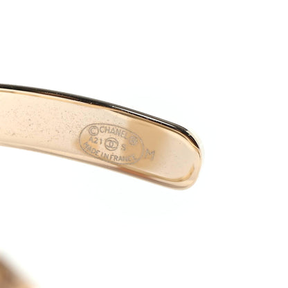 Chanel Pearl CC Cuff Bracelet Gold 3 of 3