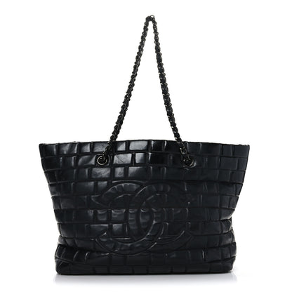 Chanel Vinyl Quilted Frozen Shopping Tote Black 1 of 10