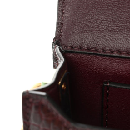 Givenchy Calfskin Crocodile Embossed Eden Bag Eggplant 10 of 10