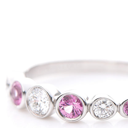 Tiffany Platinum Diamond Pink Sapphire Jazz Ring 52.5 6.25 5 of 8