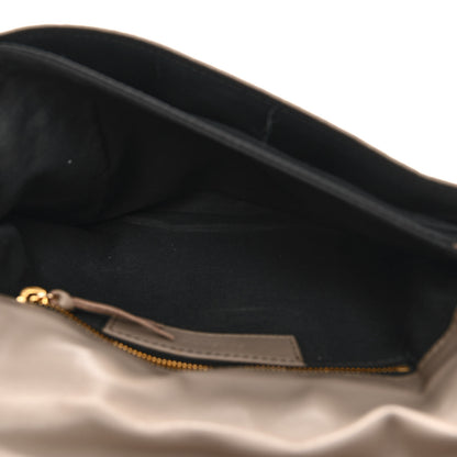 Balenciaga Chevre Gold Metallic Edge Hardware Envelope Clutch Gris Taupe 5 of 10
