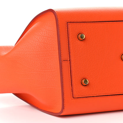 Celine Crisped Calfskin Small Tie Knot Tote Bright Orange 7 of 11