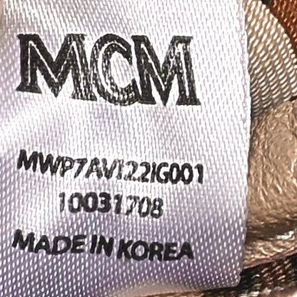 MCM Visetos Liz Shopper Tote Pouch Beige 6 of 11