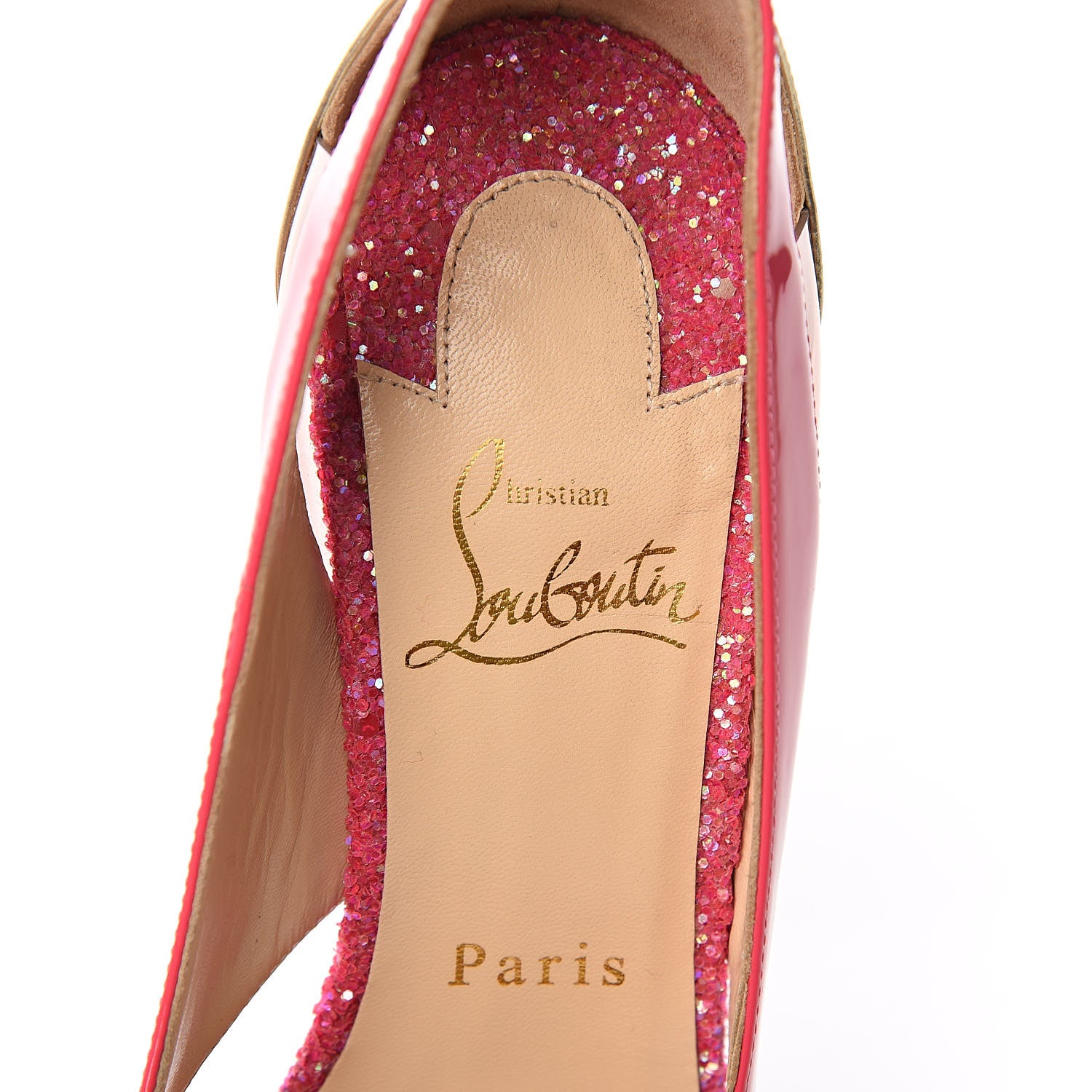 Christian Louboutin PVC Metal Gloss Patent Galata 120 Pumps 37 Pink 8 of 8
