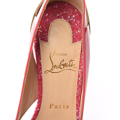 Christian Louboutin PVC Metal Gloss Patent Galata 120 Pumps 37 Pink 8 of 8