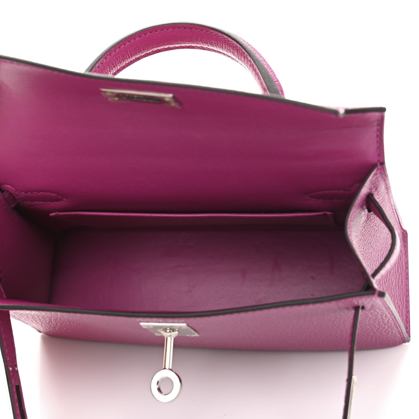 Chevre Mysore Mini Kelly Sellier 20 Rose Pourpre
