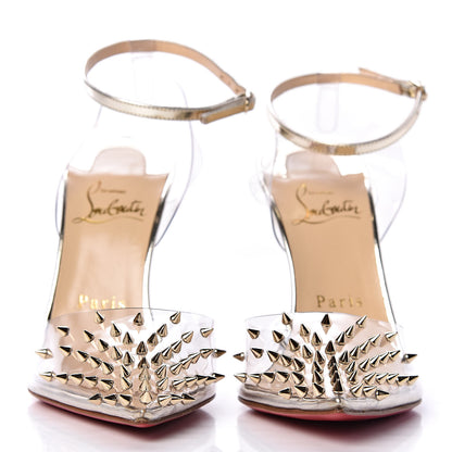 Christian Louboutin PVC Specchio Spikoo 100 Pumps 36 Light Gold 2 of 10