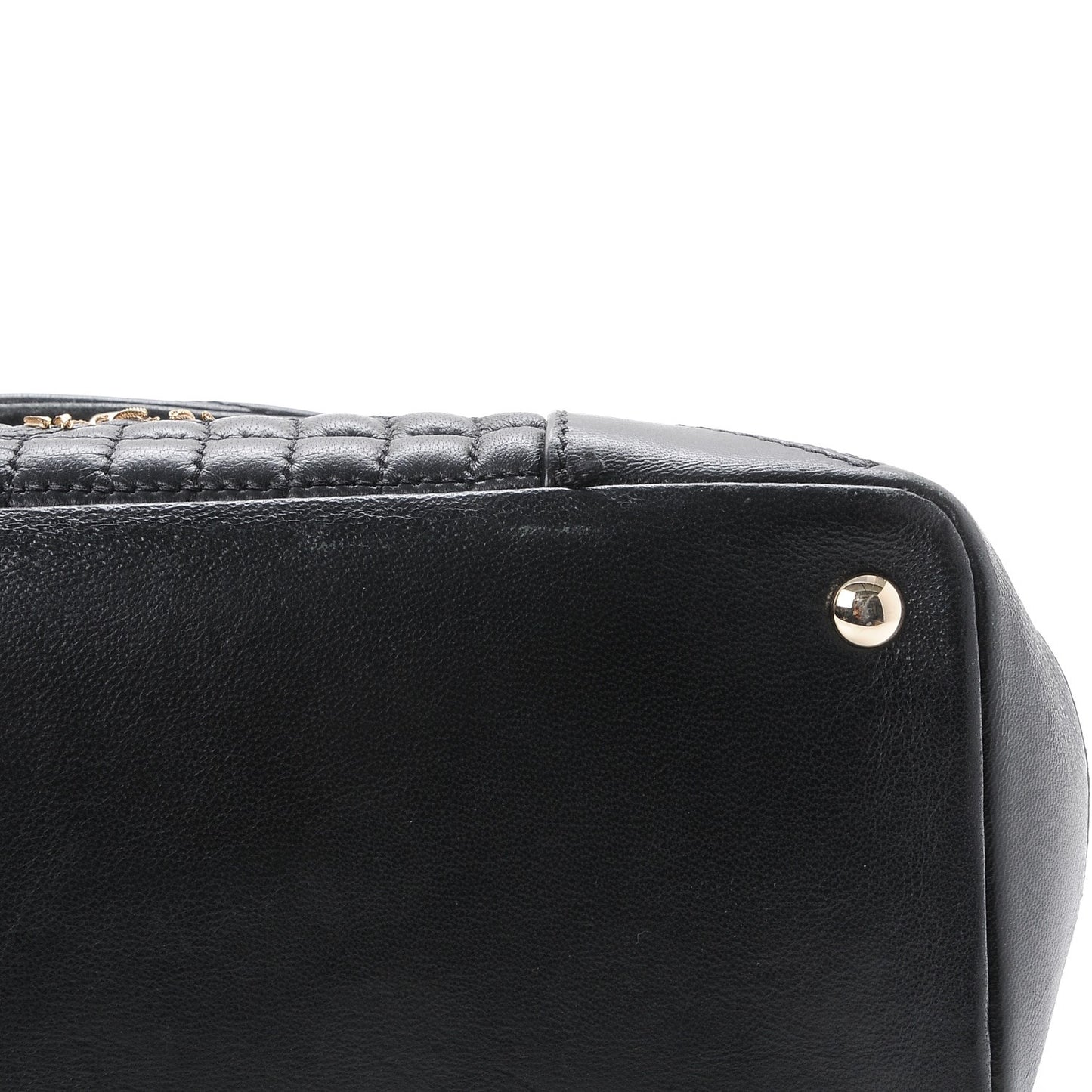 Barocco Quilted Nappa Altea Vanitas Satchel Black