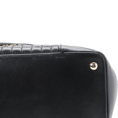 Versace Barocco Quilted Nappa Altea Vanitas Satchel Black 7 of 9