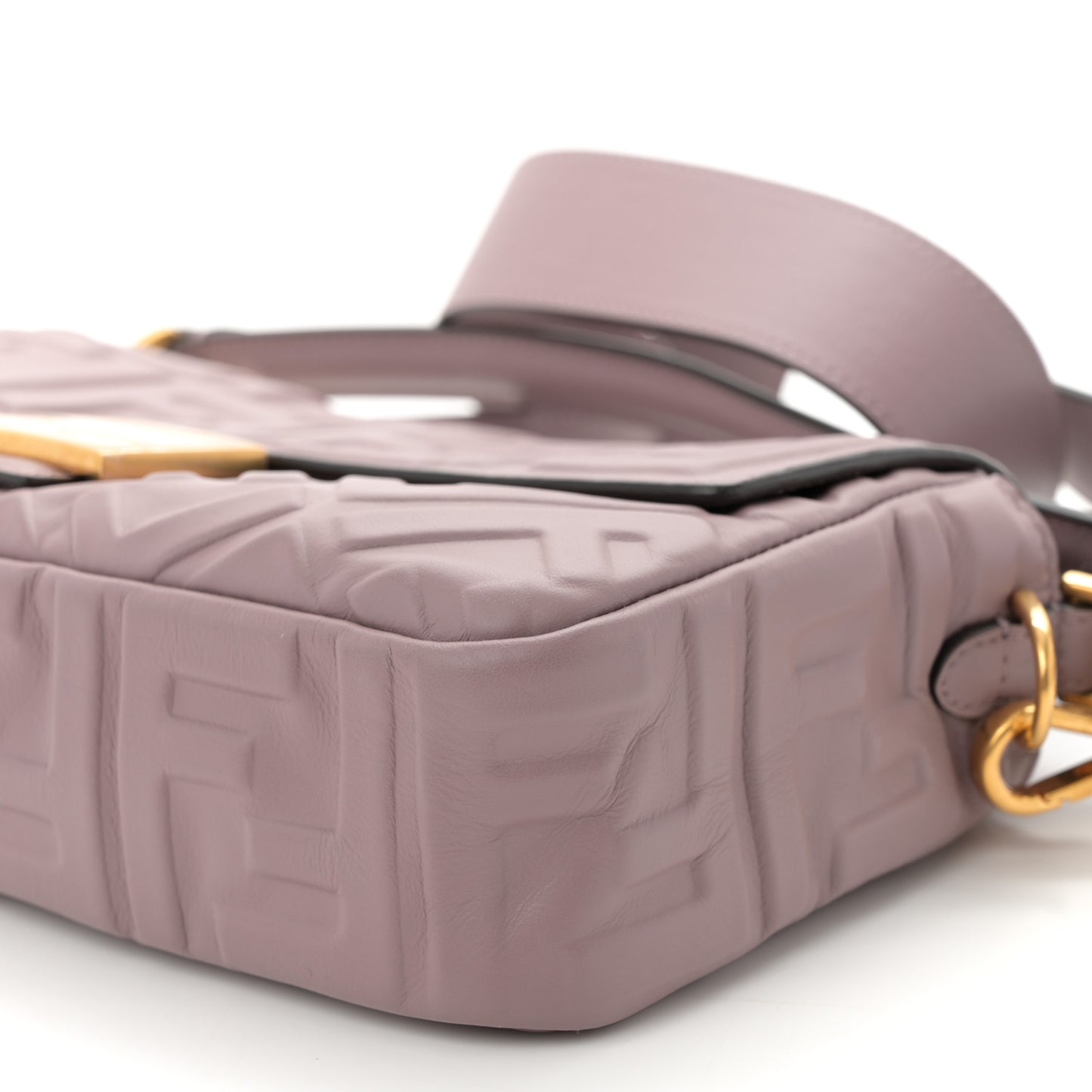 Nappa FF 1974 Embossed Baguette Dusty Mauve