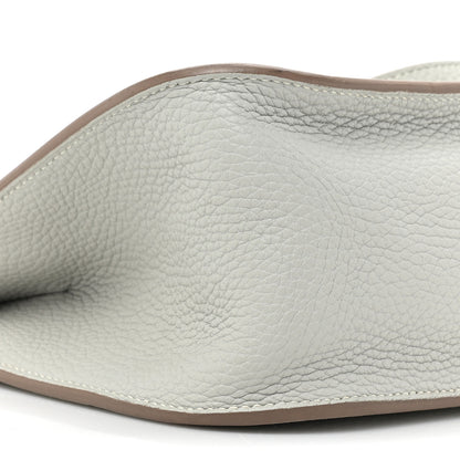 Hermes Taurillon Clemence Halzan 31 GM Gris Perle Beton 8 of 11