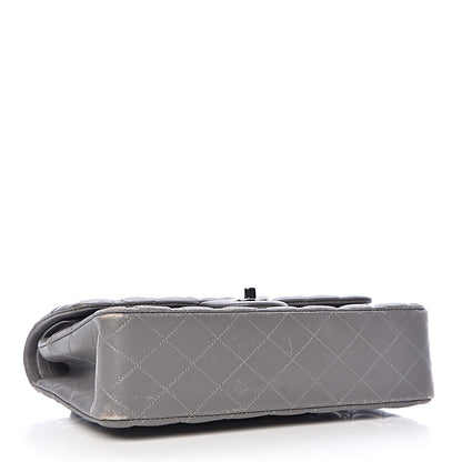 Chanel Lambskin Quilted Medium Double Flap Grey 4 of 21