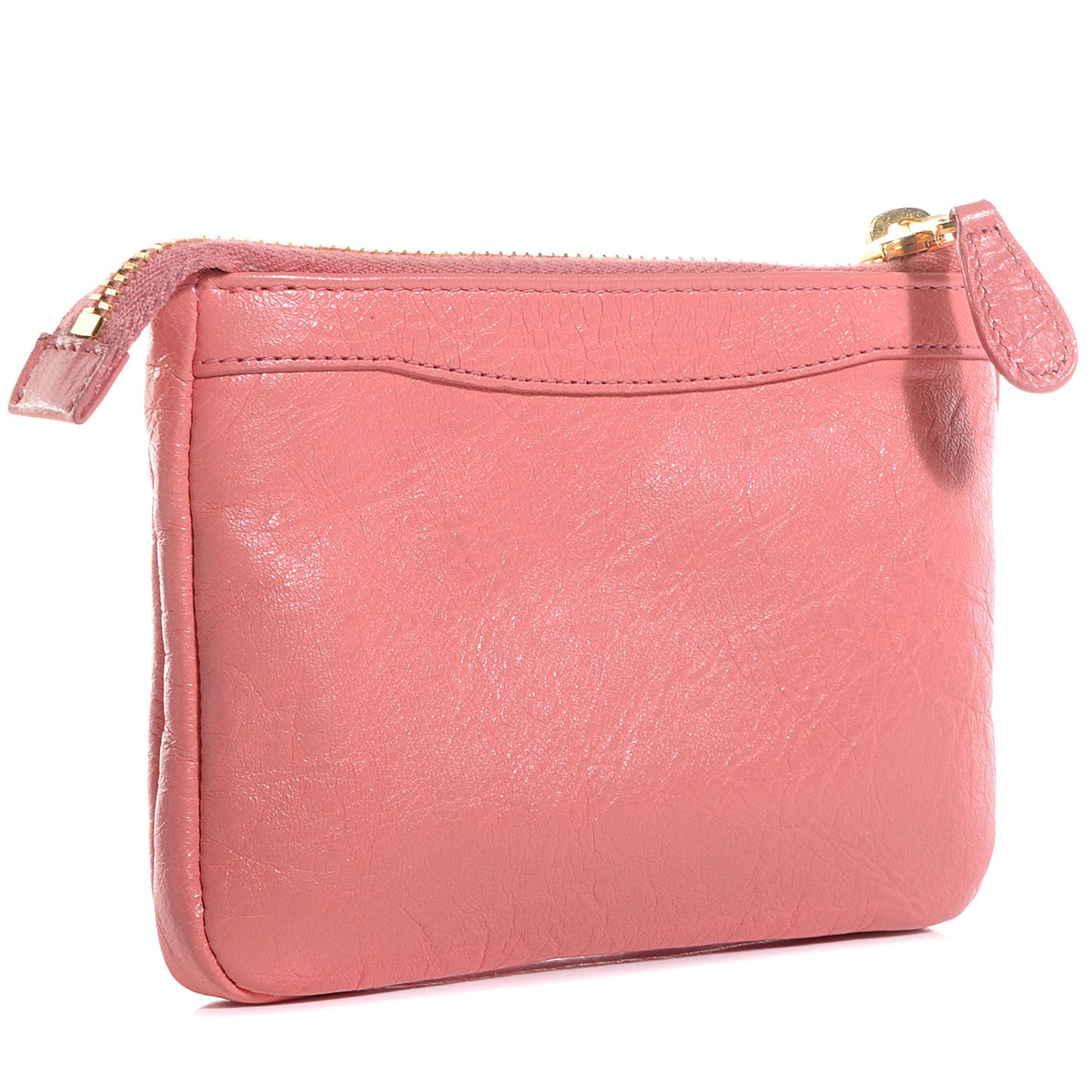 Agneau Giant 12 Gold Hardware M Porte-Monnaie Coin Purse Rose Azalee