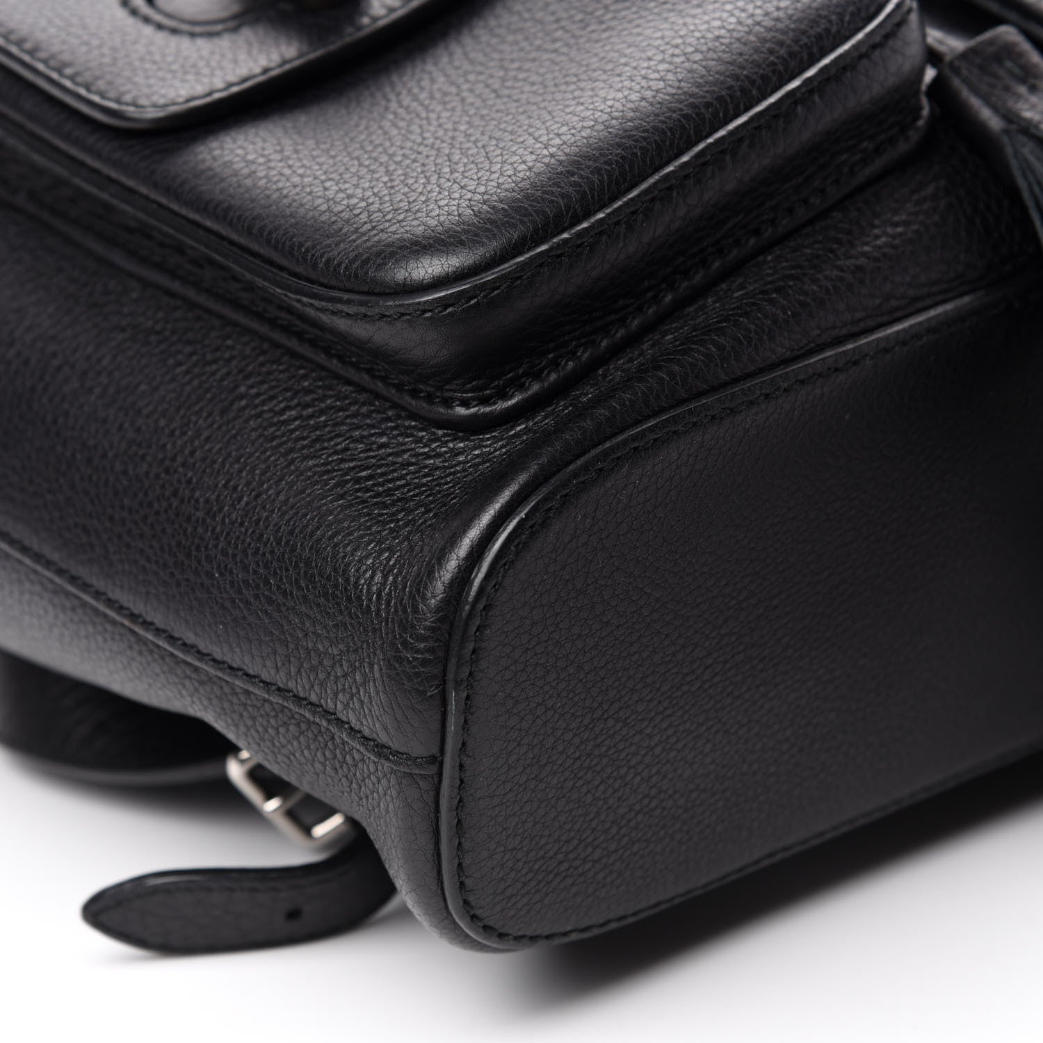 Gucci Cellarius Calfskin Medium Bamboo Backpack Black 5 of 14