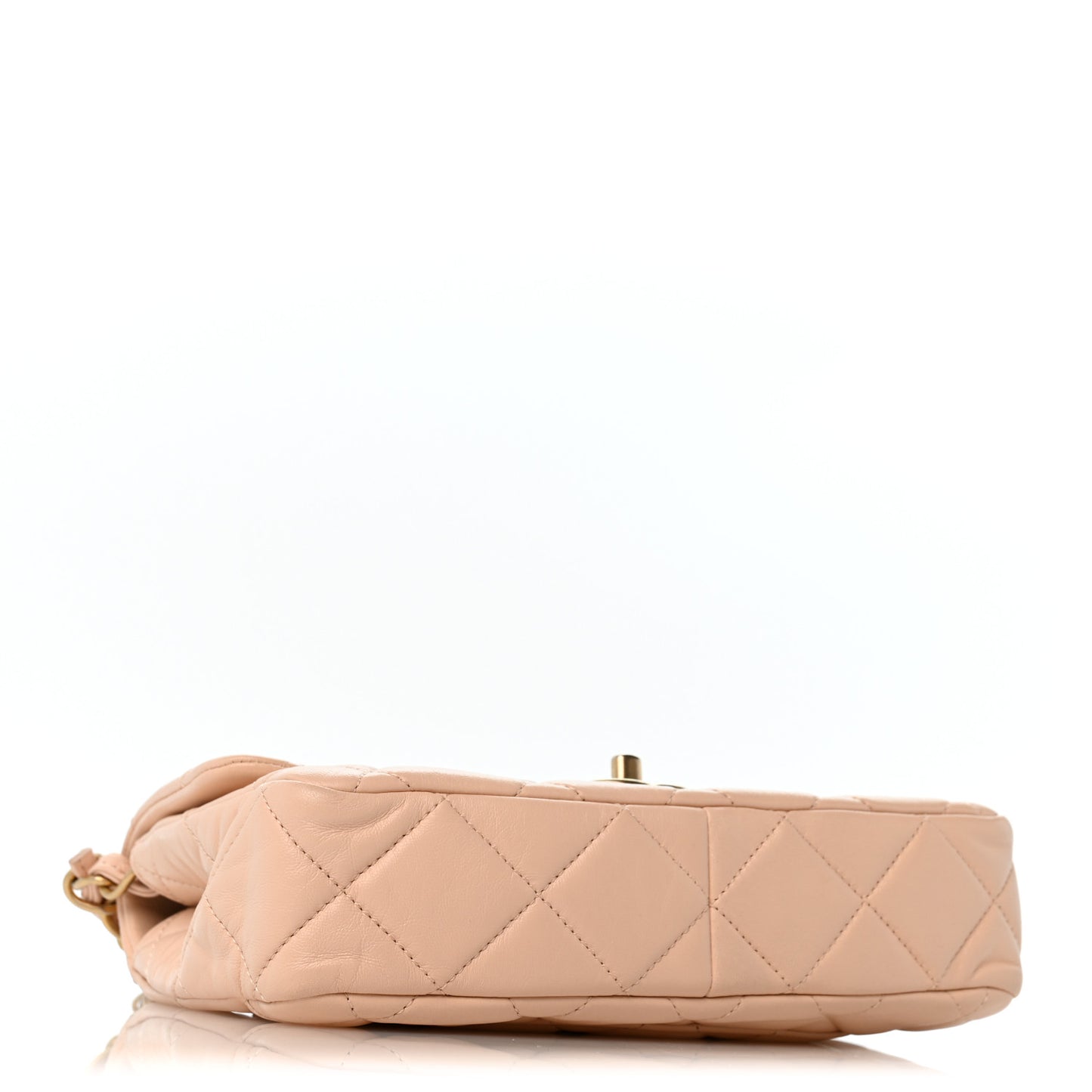 Lambskin Quilted Medium Fancy Jewel Flap Pink