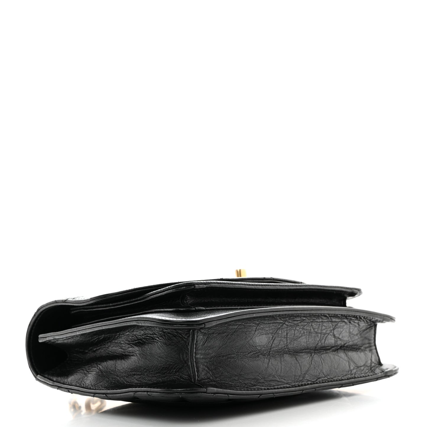 Calfskin Caviar Quilted Chain Handle Flap Black