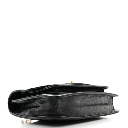 Chanel Calfskin Caviar Quilted Chain Handle Flap Black 4 of 10