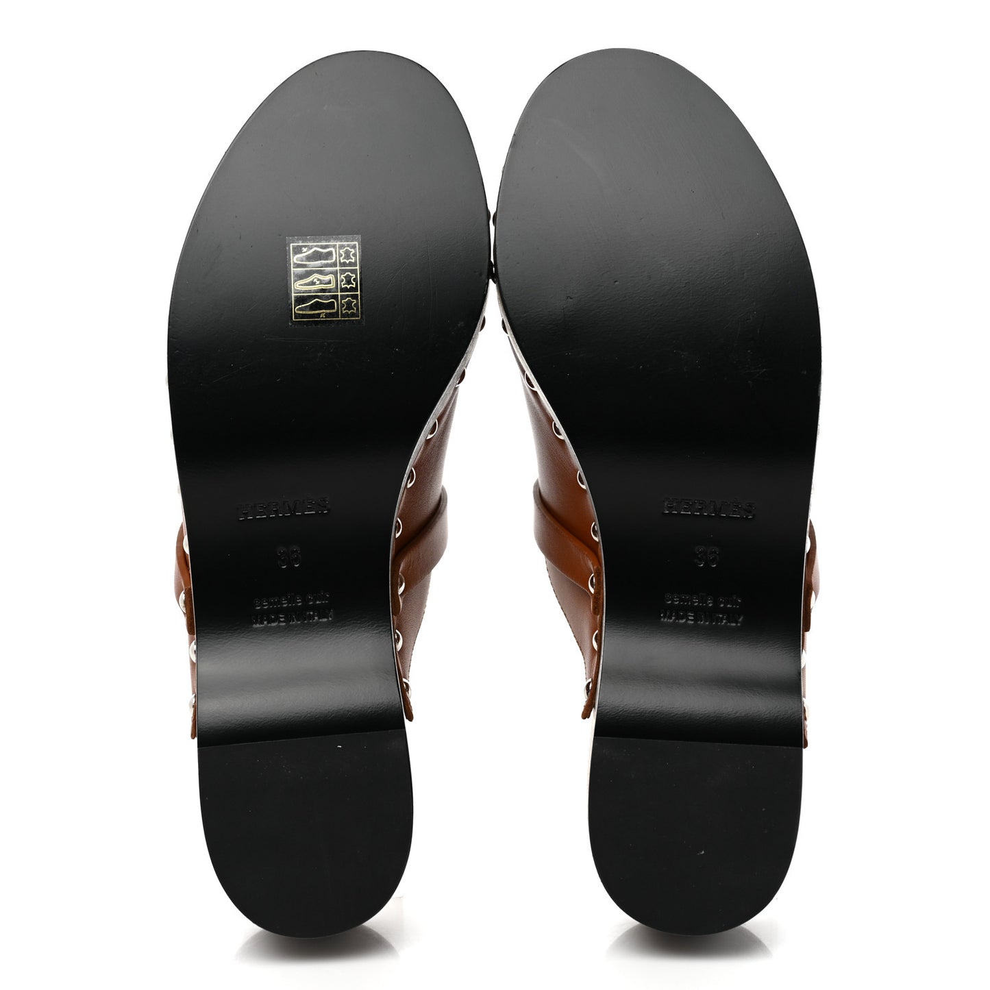Heritage Calfskin Carlotta Mules 36 Naturel