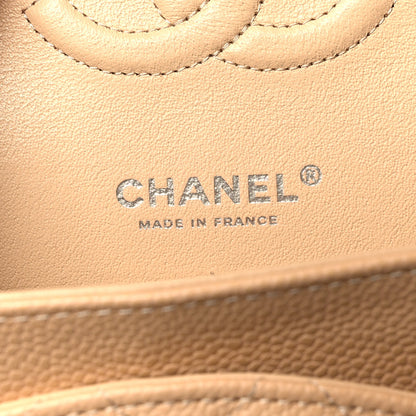 Chanel Caviar Quilted Medium Double Flap Beige 6 of 10